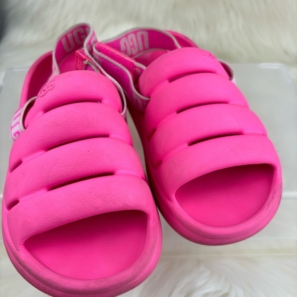 UGG SPORT YEAH SLIDE TAFFY PINK SANDALS SIZE K 13 - Picture 7 of 8